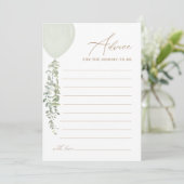 Babyduschkarte für die Babydusche auf der Terrasse Einladung (Stehend Vorderseite)