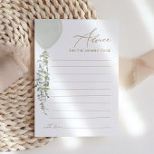 Babyduschkarte für die Babydusche auf der Terrasse Einladung