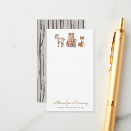 Babyduschkarte für niedliche Landtiere Begleitkarte