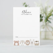 Babyduschkarte für niedliche Wildtiere zur Mama Einladung (Stehend Vorderseite)