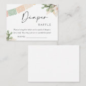 Babyduschkarte für Windeln Begleitkarte (Vorne/Hinten)