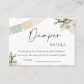 Babyduschkarte für Windeln Begleitkarte (Vorderseite)