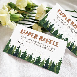 Babyduschkarte für Woodland-Windeln Begleitkarte