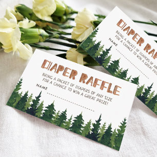 Babyduschkarte für Woodland-Windeln Begleitkarte