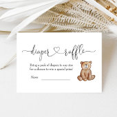 Babyduschkarte für Woodland-Windeln Begleitkarte