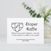 Babyduschkarte mit Kraft-Windeln Einladung (Stehend Vorderseite)