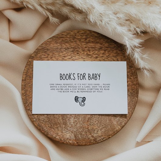 Babyduschkarte mit niedlichem blauem Elefanten Begleitkarte