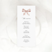 Babyduschkarte mit staubfarbenem rosa Bug Menükarte