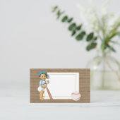 Babyduschkarte mit Vintager Babybase Begleitkarte (Stehend Vorderseite)