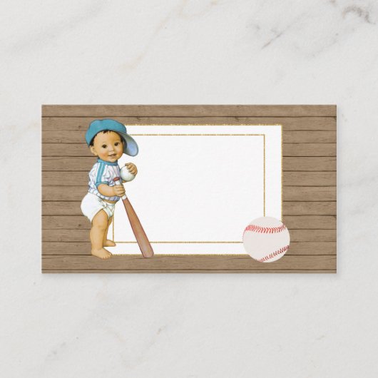 Babyduschkarte mit Vintager Babybase Begleitkarte (Vorderseite)