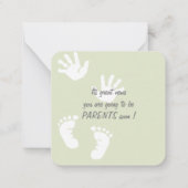 Babyduschkarte Mitteilungskarte (Rückseite)