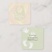 Babyduschkarte Mitteilungskarte (Vorne/Hinten)