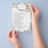 Babyduschkarte (über oder unter Bärengarten) Flyer (Handgriff)