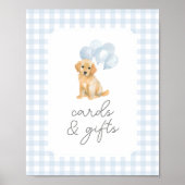 Babyduschkarten für Golden Retriever und Geschenke Poster (Vorne)