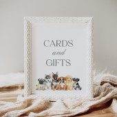 Babyduschkarten für Welpen und Geschenke Unterschr Poster