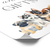 Babyduschkarten für Welpen und Geschenke Unterschr Poster (Ecke)