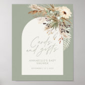 Babyduschkarten Geschenke Grün Poster (Vorne)