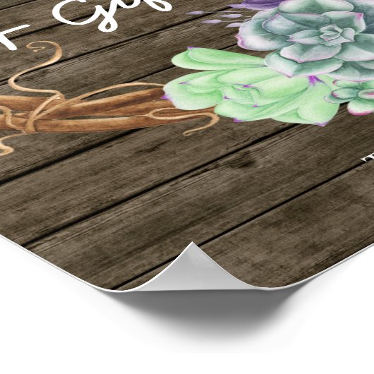 Babyduschkarten Geschenke Schilder rustikale Sukku (Ecke)