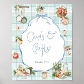 Babyduschkarten und Geschenke auf dem heimischen M Poster (Vorne)