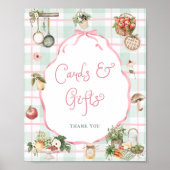 Babyduschkarten und Geschenke auf dem heimischen M Poster (Vorne)