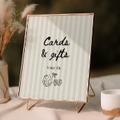 Babyduschkarten und Geschenke auf der Verpackung Poster