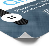 Babyduschkarten und Geschenke für Jungs - Schild b (Ecke)