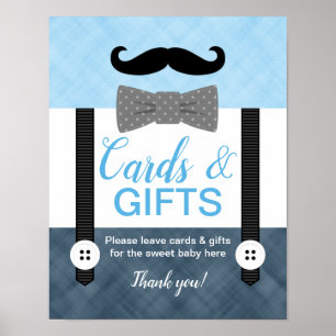 Babyduschkarten und Geschenke für Jungs - Schild b