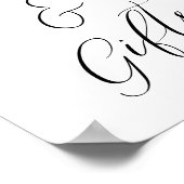 Babyduschkarten und Geschenke Zeichen Poster (Ecke)