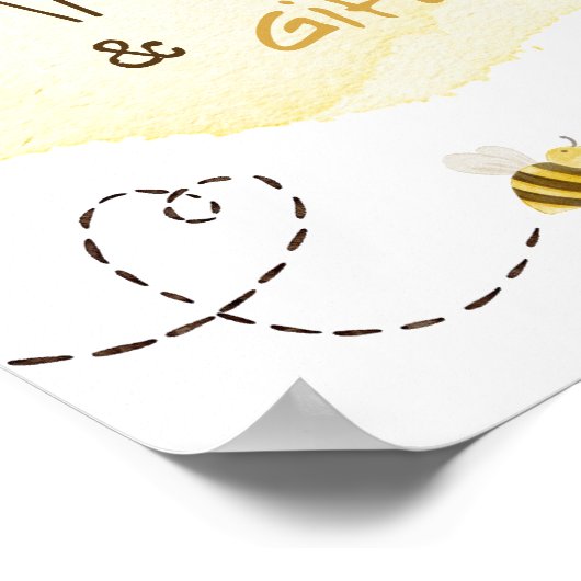 Babyduschkarten und Geschenkgutscheine Poster (Ecke)