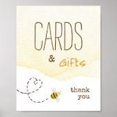 Babyduschkarten und Geschenkgutscheine Poster (Vorne)