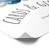 Babyduschkarten und -schild für Mond und Stars Poster (Ecke)