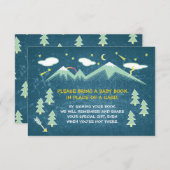 Babyduschkarteneinsatz für Buchungsanfragen Begleitkarte (Vorne/Hinten)