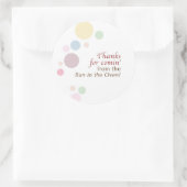 Babyduschkennzeichen Runder Aufkleber (Tasche)