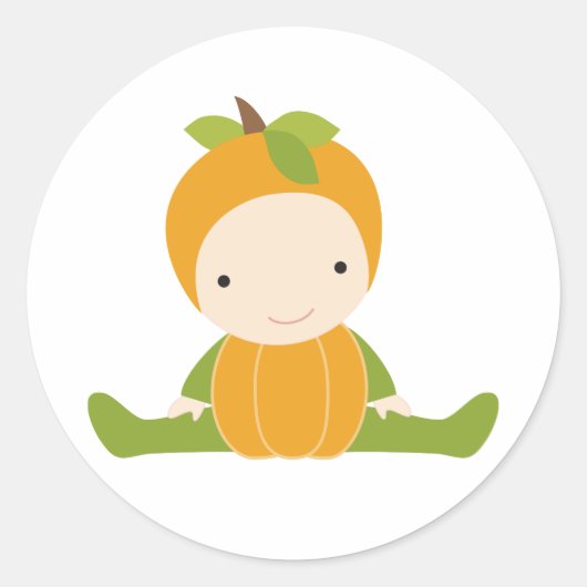 Babyduschkleber im Herbst Runder Aufkleber (Vorderseite)