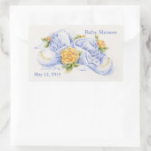 Babyduschkleber Kinderschuhe und Gelbe Rosen Rechteckiger Aufkleber (Tasche)