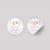 Babyduschkleber, Pink Girl Baby Duschvorteil Runder Aufkleber