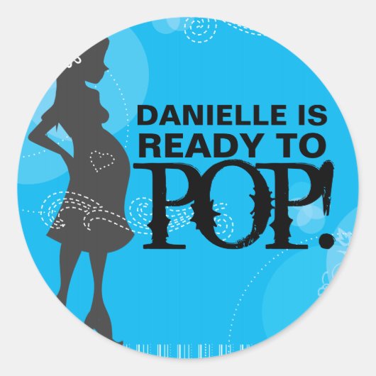 Babyduschkleber Runder Aufkleber (Vorderseite)