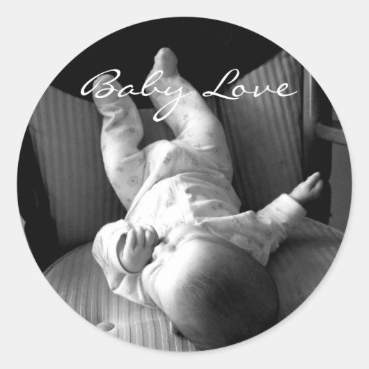 Babyduschkleber Runder Aufkleber (Vorderseite)