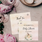 Babyduschkürbis Rose Geschenkanhänger