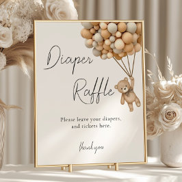 Babyduschmaschine für Frühwarte Windeln Raffle-Zei Poster