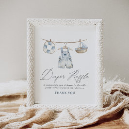 Babyduschmaschine für Nautic Boy Windeln Raffle-Ze Poster