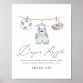 Babyduschmaschine für Nautic Boy Windeln Raffle-Ze Poster (Vorne)