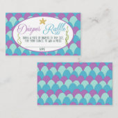 Babyduschmaschine Windelwaschkarte Mermaid Lila Begleitkarte (Vorne/Hinten)