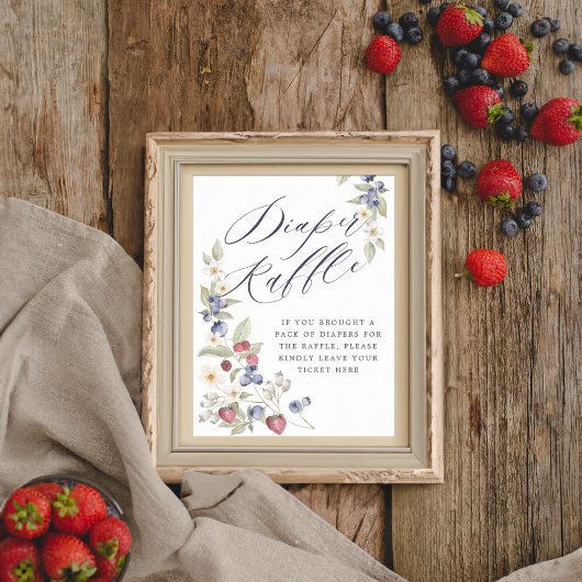 Babyduschmaschine Windelwindeln Wilde Berries & Bl Poster