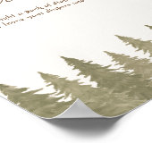 Babyduschmaschine Woodland Windeln Raffelzeichen Poster (Ecke)