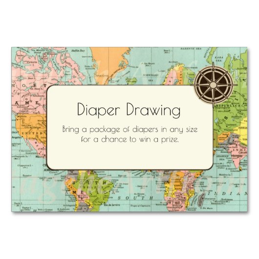 Babyduschmaschine Zeichnend Beilage - mehrfarbige  Tischnummer (Vorderseite)