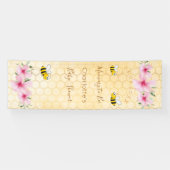 Babyduschmaus zu rosa gelben Wabenrüben Banner (Horizontal)