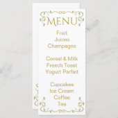 Babyduschmenü "Castle in the Sky" Menükarte (Vorne/Hinten)