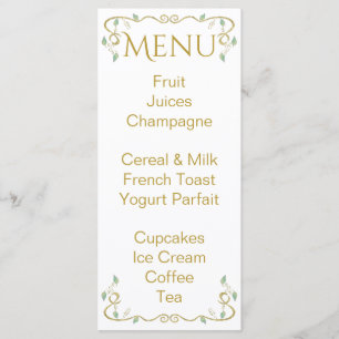 Babyduschmenü "Castle in the Sky" Menükarte