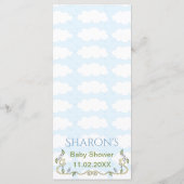 Babyduschmenü "Castle in the Sky/Yellow" Menükarte (Rückseite)